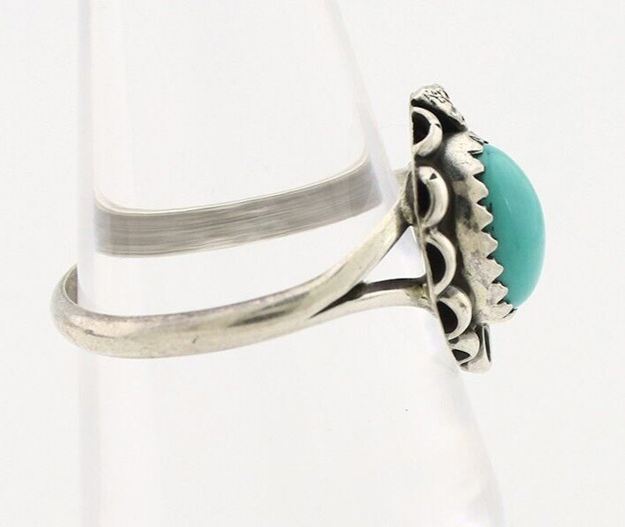 Navajo Ring 925 Silver Turquoise Artist Signed SkyStone Creations C.80's