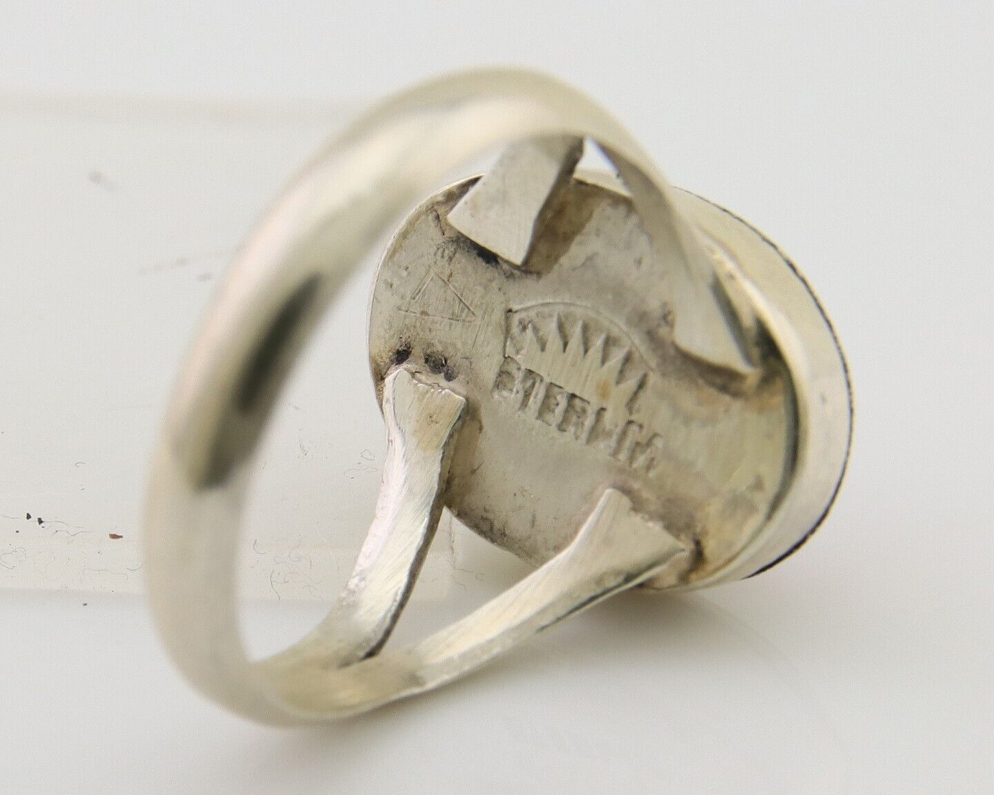 Navajo Ring 925 Sterling Silver Natural Gemstones Artist Signed Sunrise C.80's