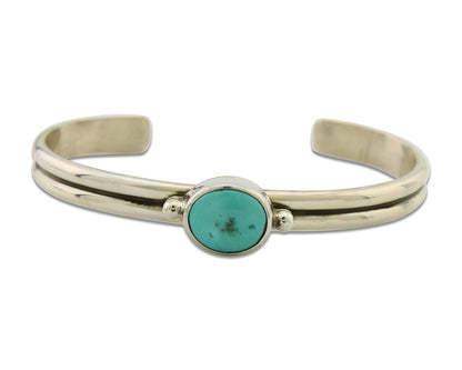 Navajo Bracelet 925 Silver Turquoise Cuff Native American Artist C.80's