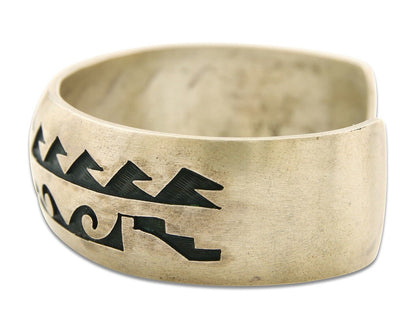 Hopi Bracelet 925 Silver Handmade Cuff Artist Signed AA C.80's