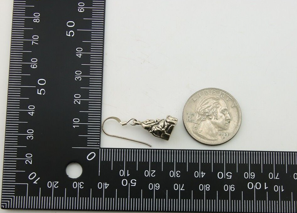 Navajo Earrings 925 Silver Dangle Indian with Kids Native American Artist C.80's
