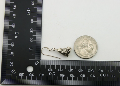 Navajo Earrings 925 Silver Dangle Indian with Kids Native American Artist C.80's