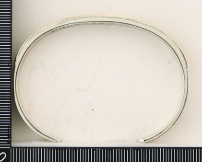 Navajo Bracelet 925 Silver & 14k Gold Signed MM Rogers C.80's