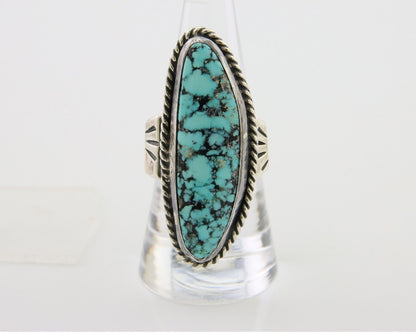 Navajo Ring 925 Silver Natural Blue Green Turquoise Fred Guerro C.80's