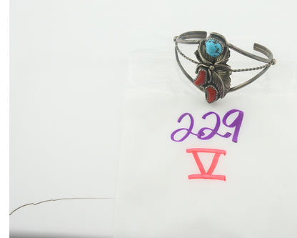 Vintage Navajo Bracelet 925 Silver Handmade Authentic Gemstone Signed C Yazzie