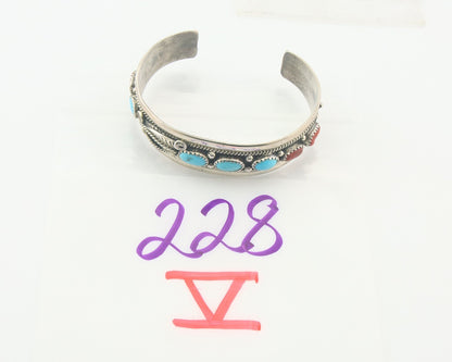 Vintage Navajo Bracelet 925 Silver Handmade Authentic Gemstone Traditional LL