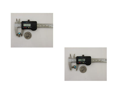 Navajo Handmade Earrings 925 Silver Natural Turquoise Native American Artist 80s