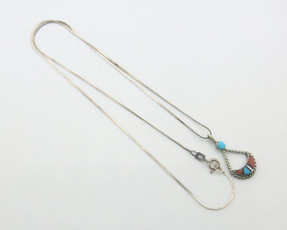 Navajo Necklace Sterling Silver Natural Blue Turquoise Vintage