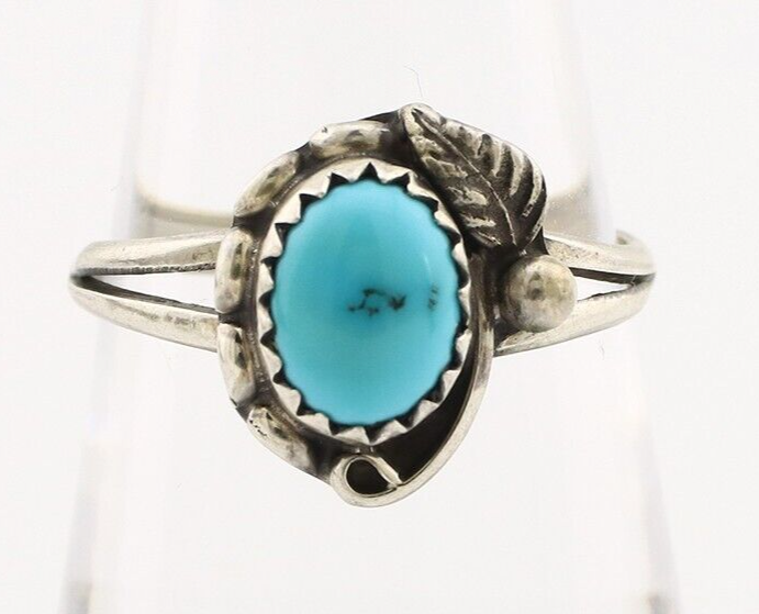 Navajo Ring 925 Silver Turquoise Artist Signed SkyStone Creations C.80's