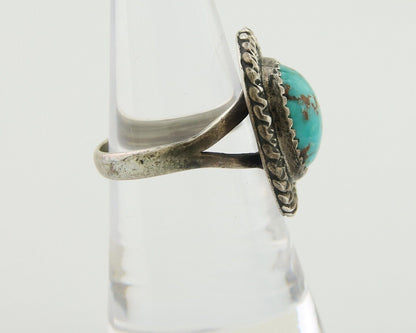 Navajo Handmade Ring 925 Silver Nevada Turquoise Native Artist C.80's