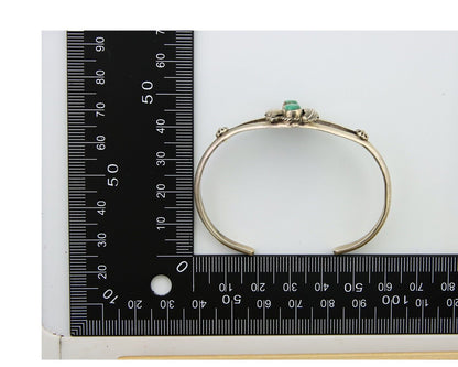 Navajo Bracelet 925 Silver Cuff Turquoise Handmade Native Artist C.80's