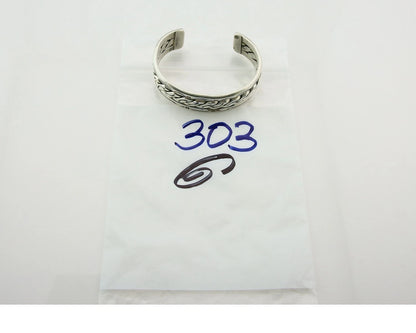 Navajo Cuff Bracelet 925 Sterling Silver Vintage Hand Stamped