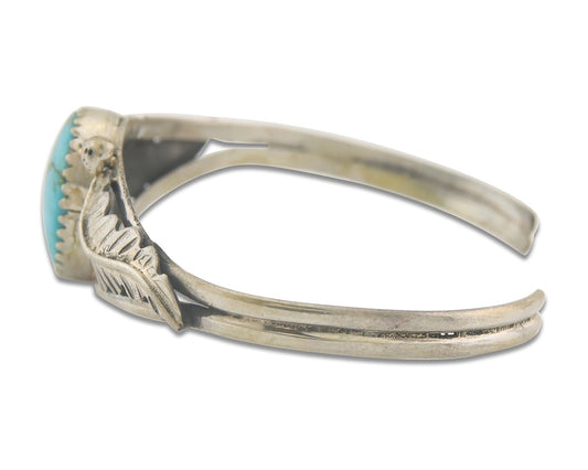Vintage Navajo Bracelet 925 Silver Turquoise Traditional Handmade Authentic
