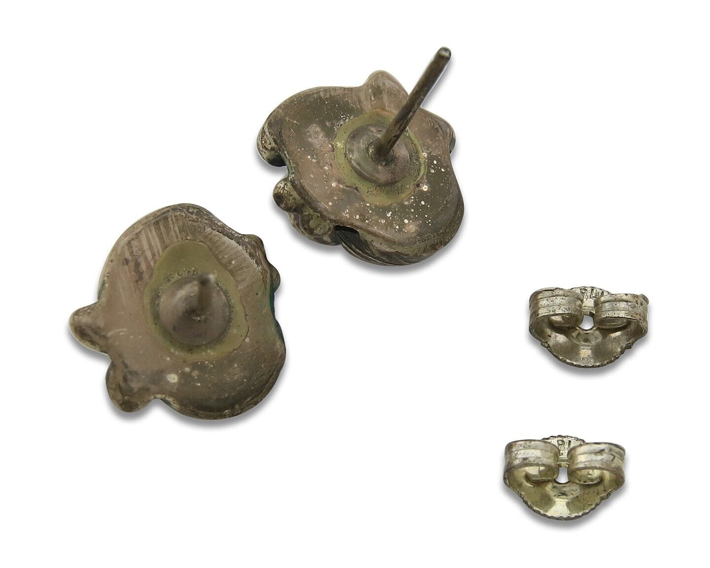 Navajo Earrings 925 Silver Handmade Natural Pink Mussel Native American Artist