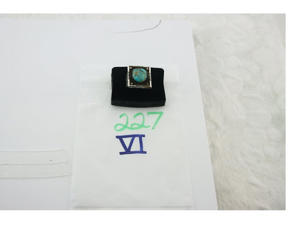 Traditional Navajo Ring Sterling Silver Authentic Turquoise Handmade Size 11