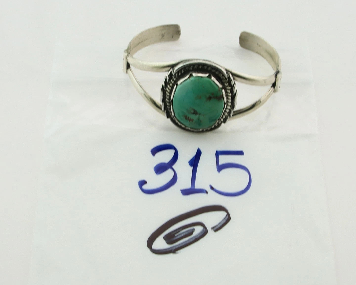 Navajo Cuff Bracelet 925 Sterling Silver Turquoise Vintage Signed Sun