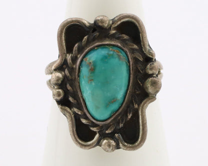 Navajo Ring 925 Silver Blue Turquoise Native American Artist C.80's