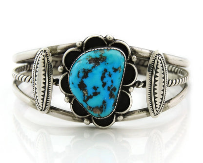 Navajo Cuff Bracelet 925 Sterling Silver Handmade Vintage Signed DK