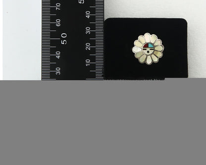 Vintage Zuni Ring 925 Sterling Silver Natural Gemstone Size 7.25