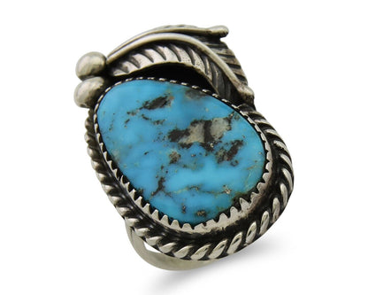 Navajo Ring 925 Silver Turquoise Artist Signed IJC C.80's