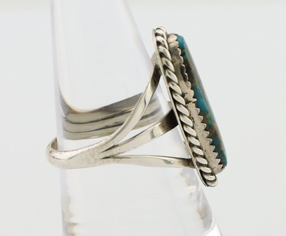 Navajo Ring 925 Silver Natural Turquoise Native American Artist C.80's