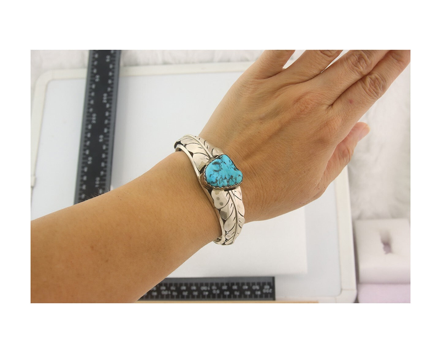 Vintage Navajo Bracelet 925 Silver Turquoise Traditional Handmade Authentic