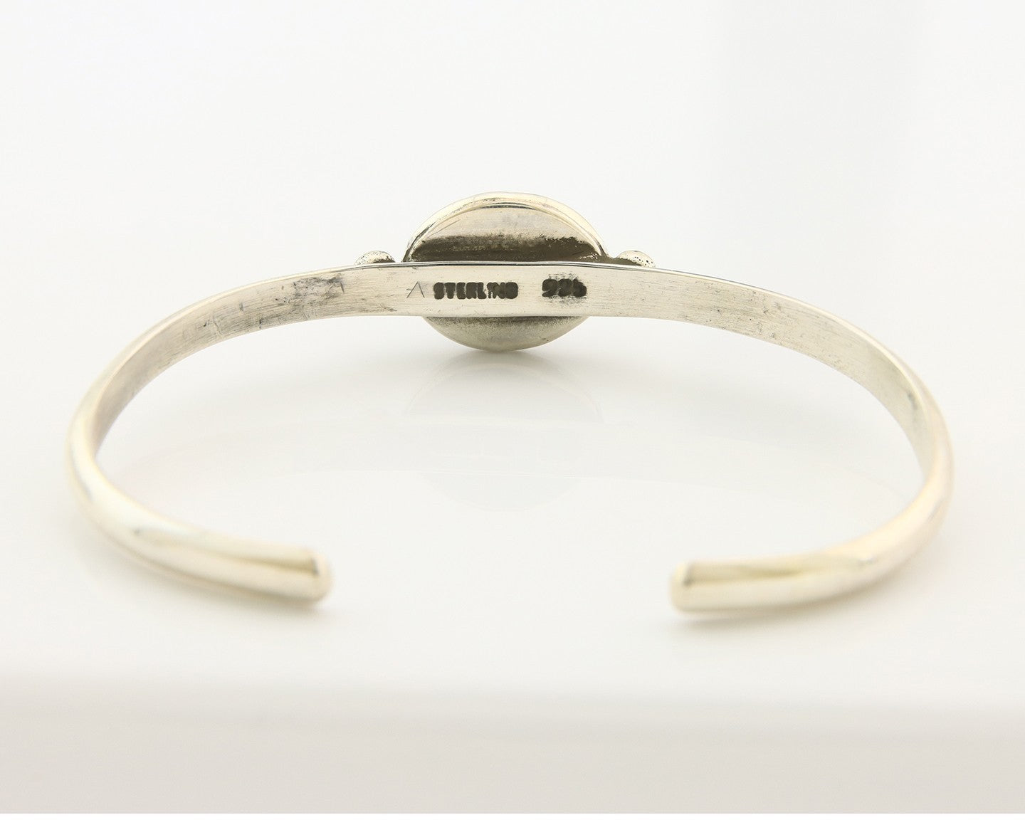 Navajo Cuff Bracelet Sterling Silver Natural Mined Pink Quartz Native Artist
