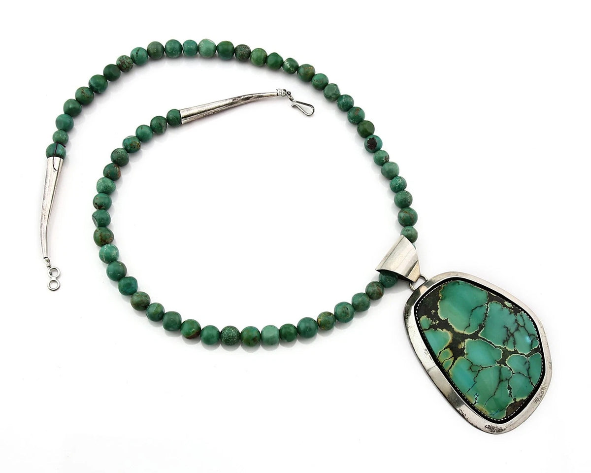Navajo Squash Necklace Sterling Silver Heavy Hand Stamped Signed James Linkin