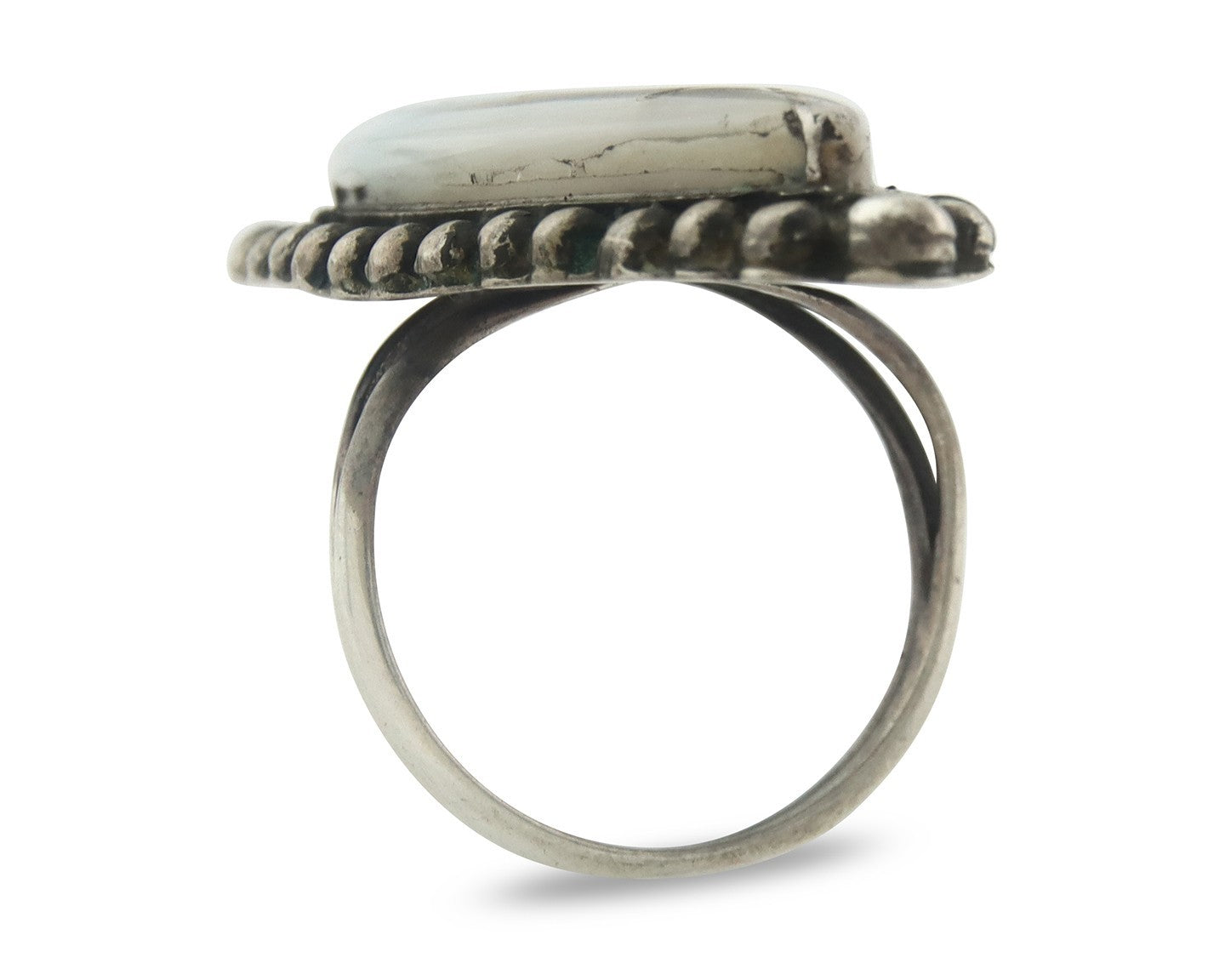 Vintage Zuni Ring Sterling Silver Authentic Gemstone Handmade Size 6.0
