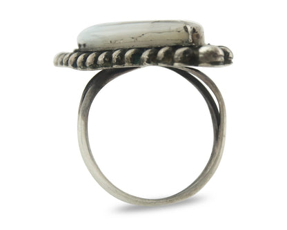 Vintage Zuni Ring Sterling Silver Authentic Gemstone Handmade Size 6.0