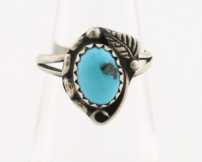 Navajo Ring 925 Silver Turquoise Artist Signed SkyStone Creations C.80's