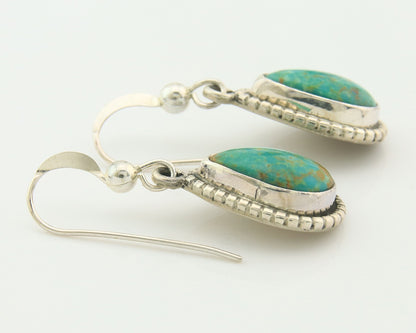 Navajo Earrings Sterling Silver Natural Turquoise Vintage Signed M