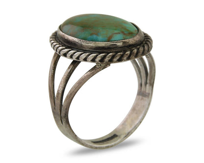 Navajo Handmade Ring 925 Silver Turquoise Native American Artist C.80's