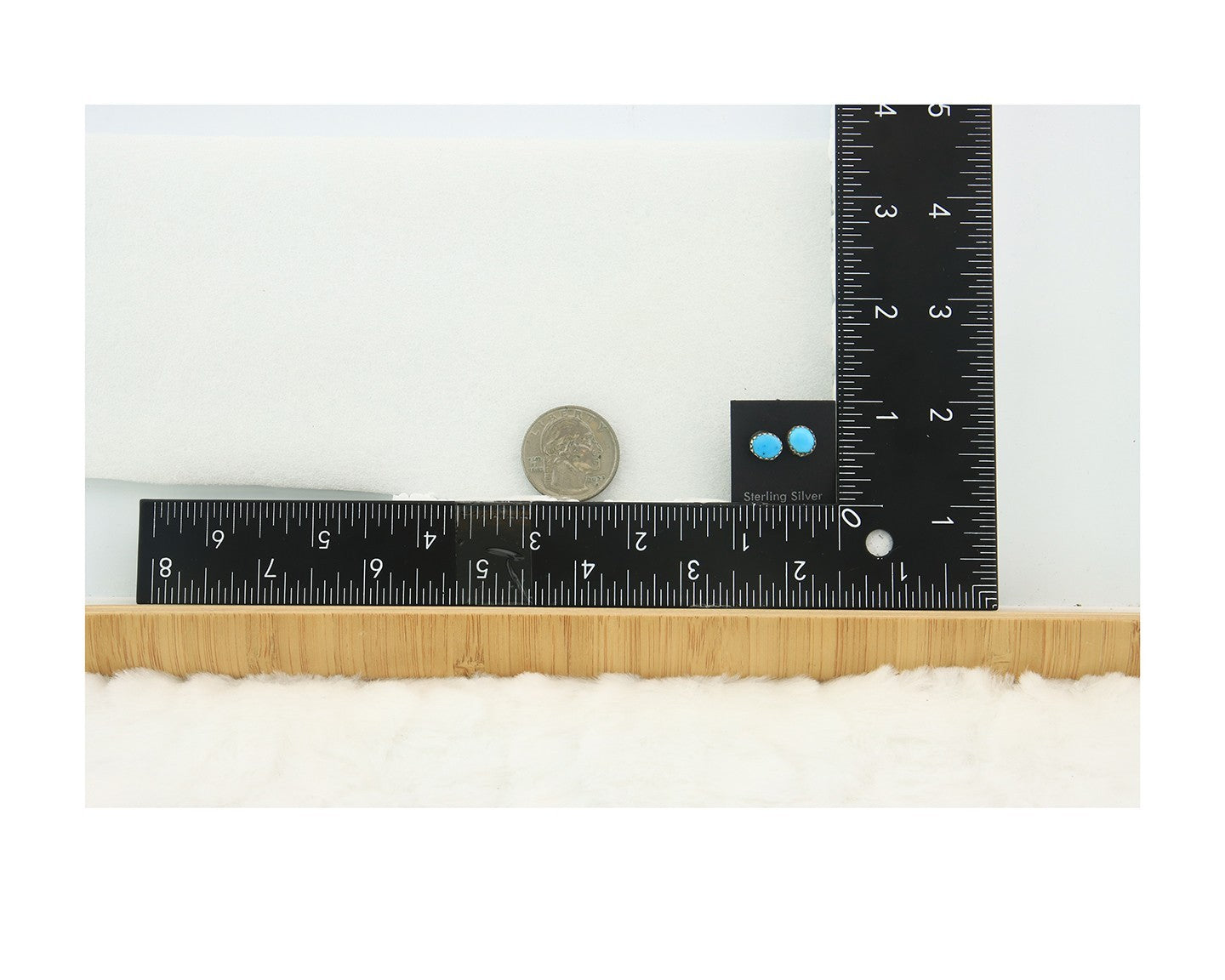 Navajo Earrings Sterling Silver Natural Turquoise Vintage Handmade