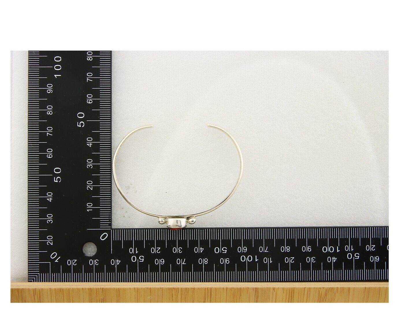 Navajo Bracelet .925 Silver Natural Red Coral Cuff Native American Artist C.80's