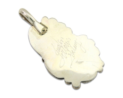 Navajo Necklace 925 Silver Spiderweb Turquoise Artist Signed Justin Morris C80s