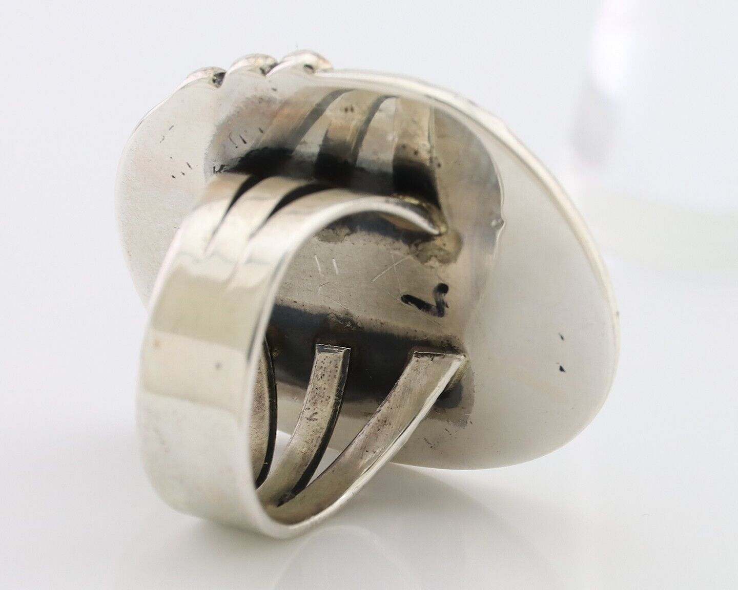 Navajo Ring 925 Silver Royston Turquoise Native American Artist Size 7.0 C.80's