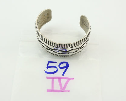 Navajo Bracelet 925 Silver Handmade Cuff 30mm Wide Artist Signed Emerson C.80's