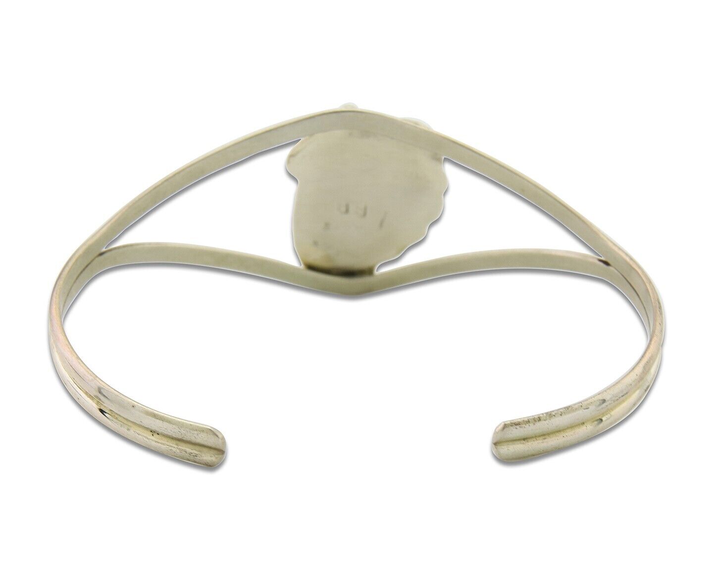 Navajo Bracelet 925 Silver Turquoise Cuff Artist Signed BB C.80's