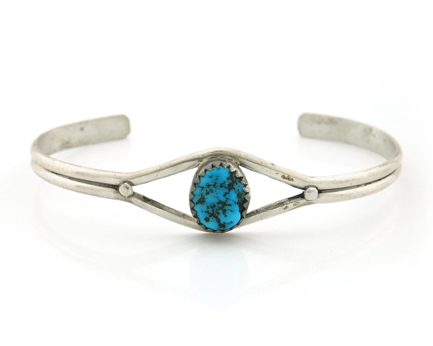 Navajo Cuff Bracelet Sterling Silver Authentic Natural Turquoise Native American