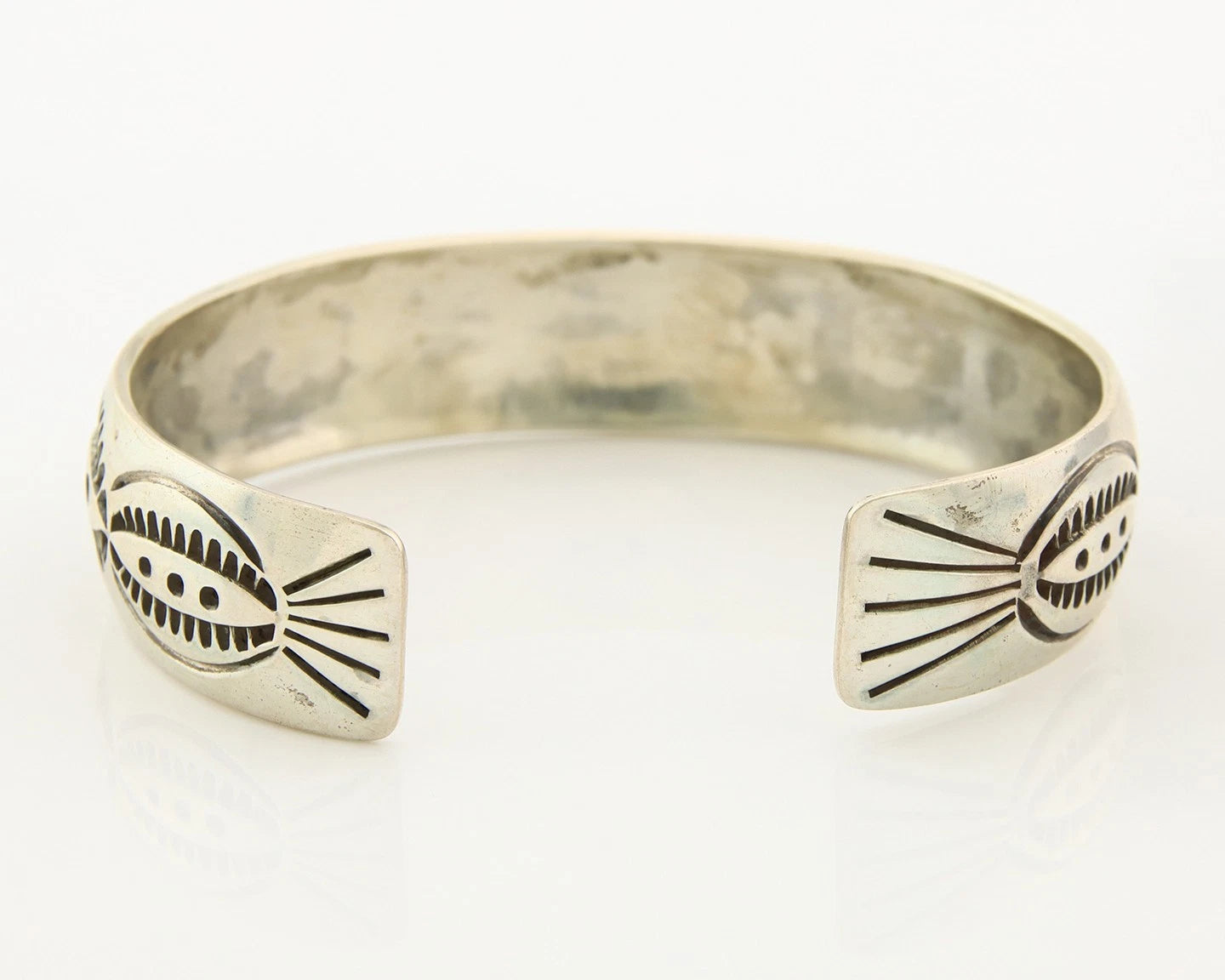 Navajo Cuff Bracelet Sterling Silver Authentic Turquoise Signed Stanley Bain