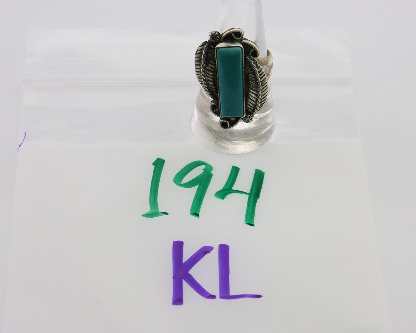 Navajo Handmade Ring 925 Silver Natural Turquoise Native Artist C.80's