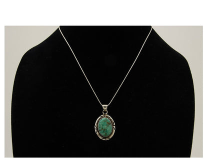 Navajo Necklace 925 Silver Natural Turquoise Artist M Montoya C.80's