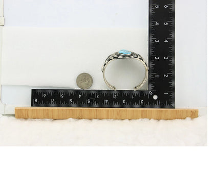Navajo Cuff Bracelet Sterling Silver Turquoise Native Artist Signed Paul Begay
