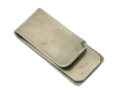 Navajo Money Clip 925 Silver & 999 Nickle Hand Stamp Native American Artist C80s