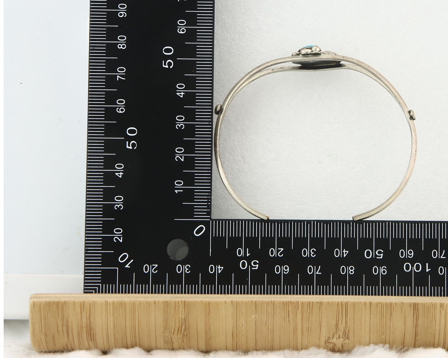 Vintage Navajo Bracelet 925 Silver Turquoise Tranditional Handmade Signed CY