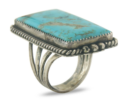 Vintage Ring 925 Sterling Authentic Turpen's Pawn Vault Turquoise Size 10