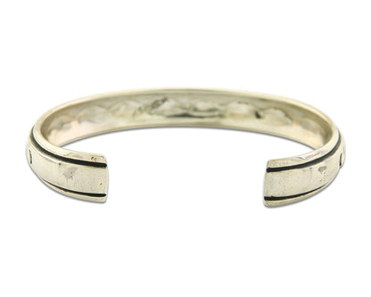 Navajo Bracelet 925 Silver Handmade Cuff Artist Signed Tommy Singer C.80's