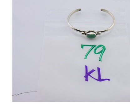 Navajo Bracelet 925 Silver Natural Turquoise Native American Artist C.80's