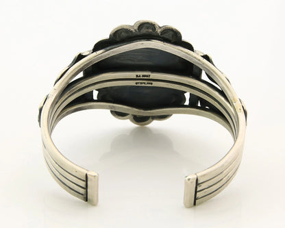 Navajo Cuff Bracelet Sterling Silver Turquoise Native Artist Signed Paul Begay